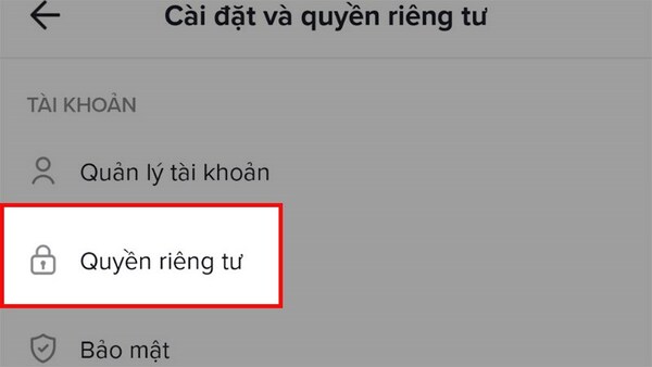 Quyền riêng tư