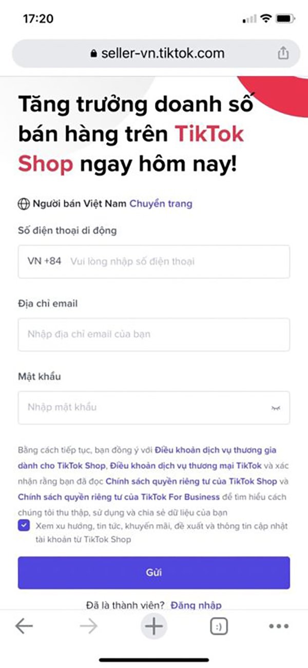  1 CMND đăng ký được mấy tài khoản Tiktok shop ? 