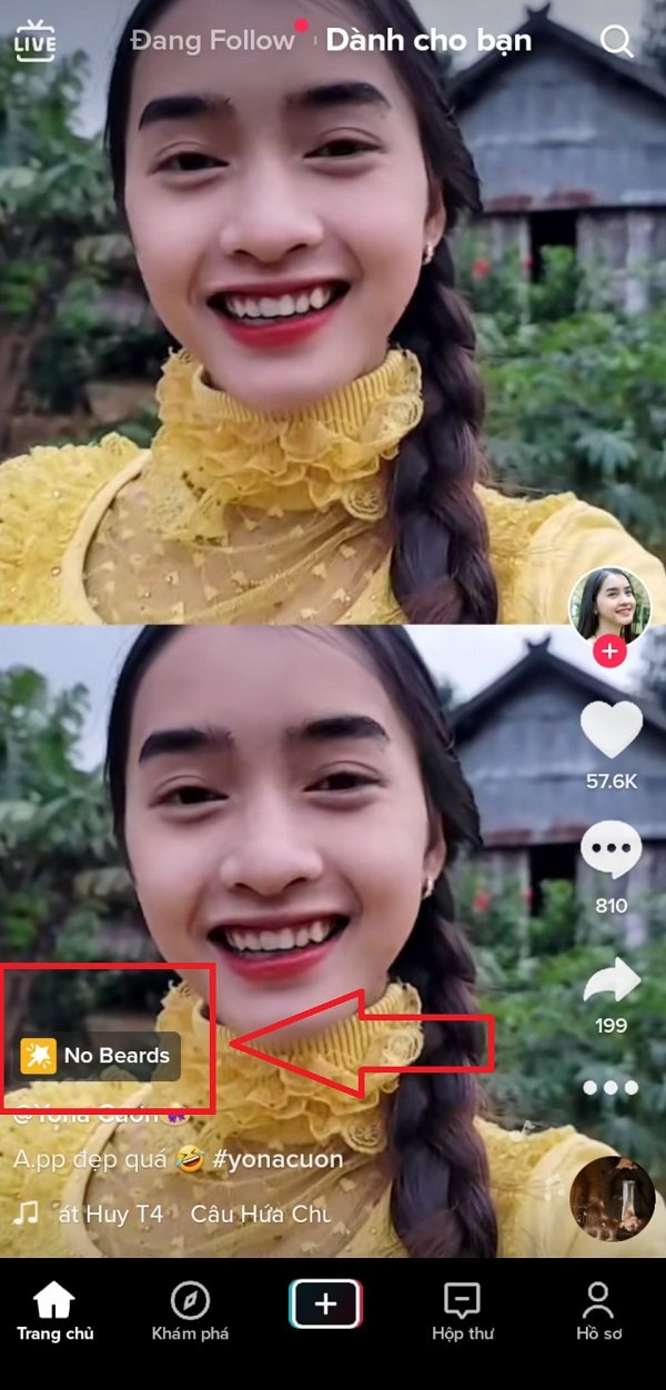 Chọn hiệu ứng trên video người khác đang dùng