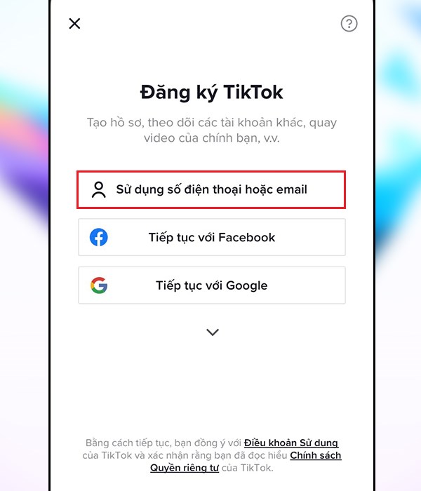 Đăng ký tiktok