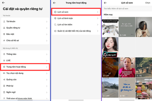 Cách coi lịch sử tiktok SIÊU ĐƠN GIẢN