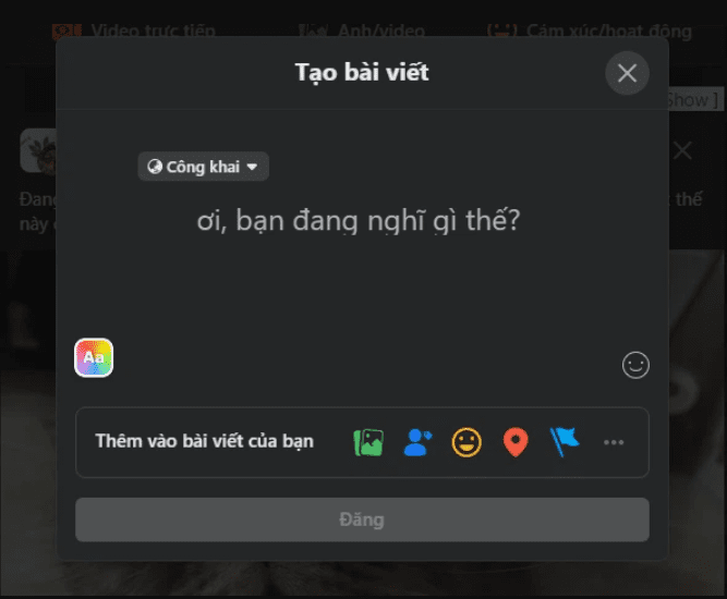 Cách đăng bài trên Facebook