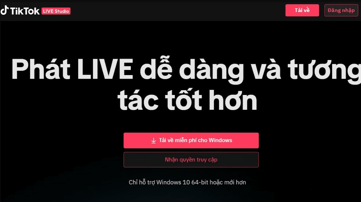 Cách live tiktok trên máy tính