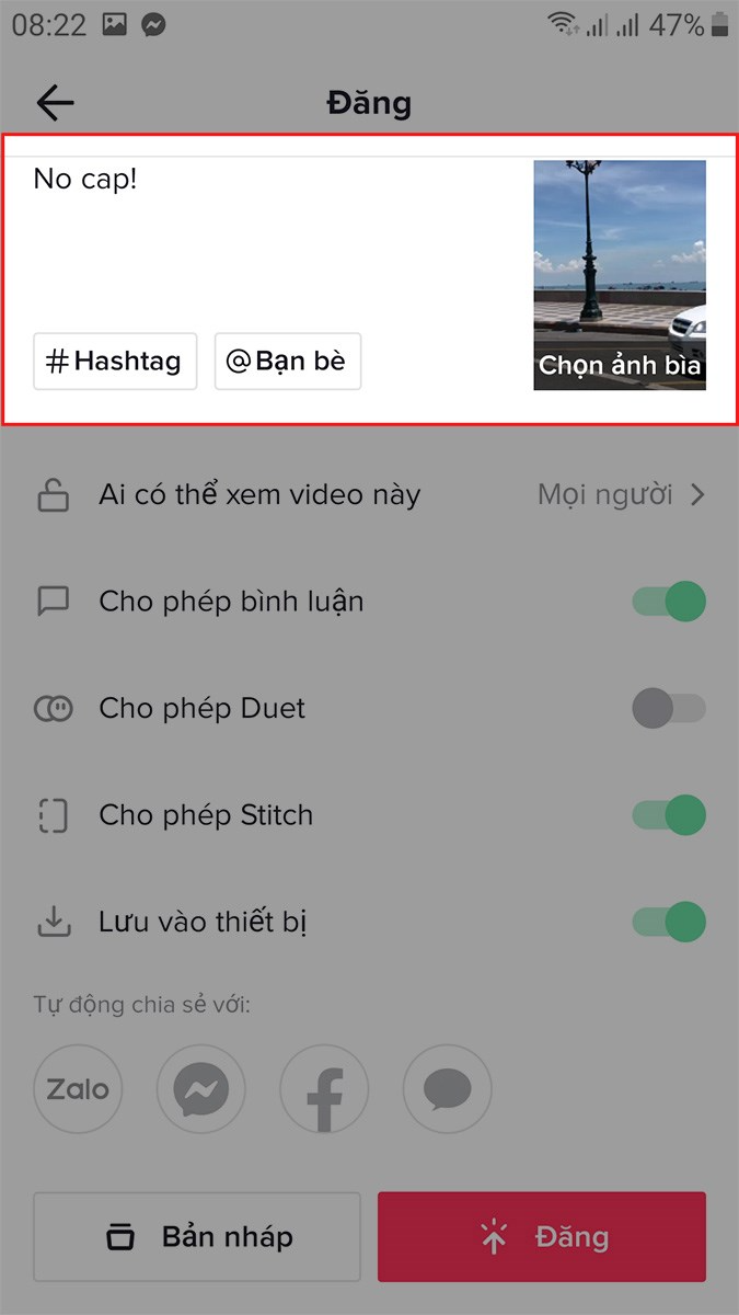 Cách đăng video tiktok