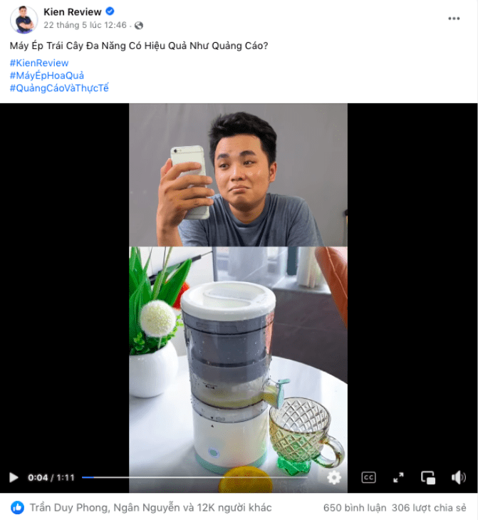 Dạng content hợp tác với KOLs, influencers