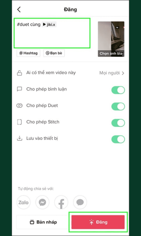  Chọn Đăng để đăng video mình lên TikTok
