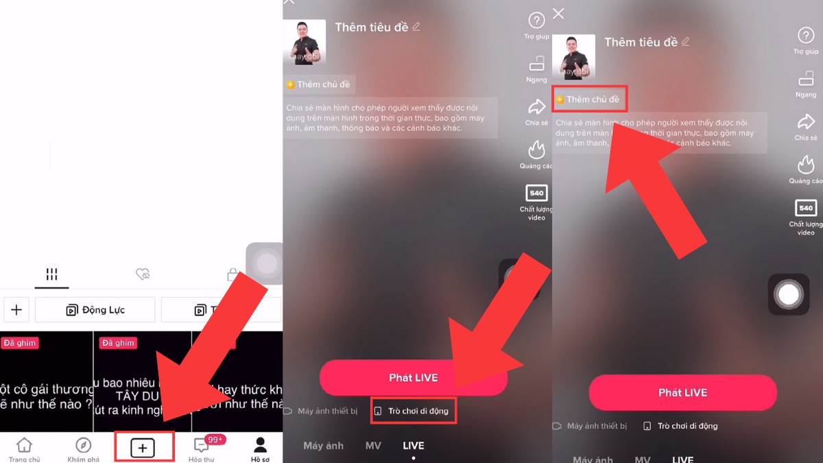 live game trên tiktok bằng điện thoại