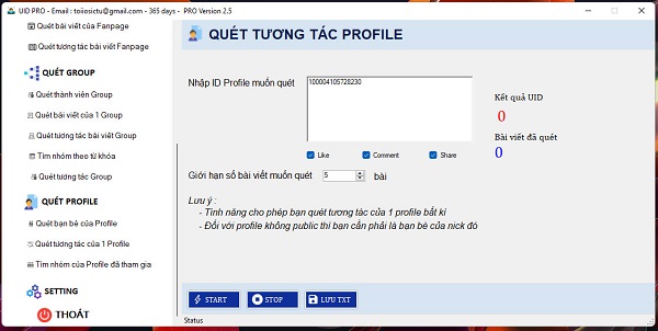 Công cụ quét tương tác Profile thông minh nhất hiện nay